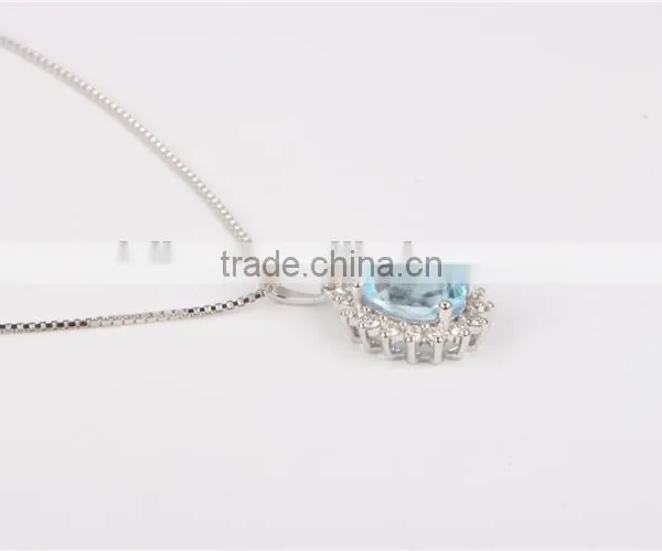 Luxurious American 18k White Gold Diamond Jewelry Fashion Necklace photo-4