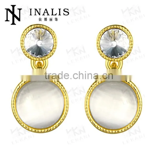 Lekani Cateye With Diamond 18K Gold Fashoin Elegant Earring photo-2