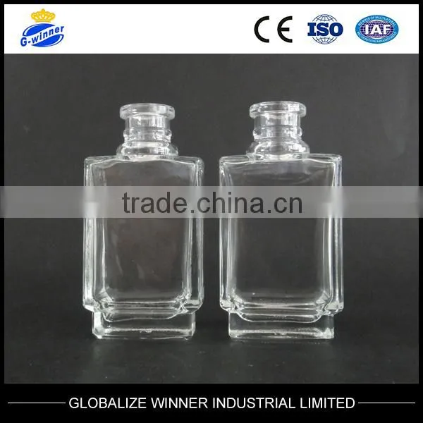 Square Clear Glass Cosmetic Bottle