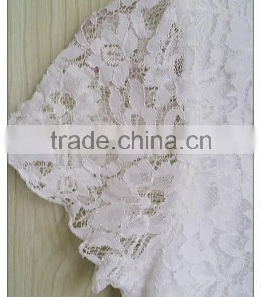 Simple Lace T-shirt Cap Sleeve O-neck Double Deck T-shirt photo-3