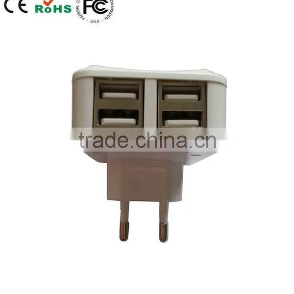 CE Usb Travel Charger 5v,3.1a With 4 Sockets