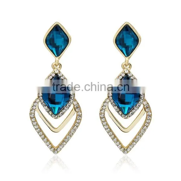 2016 New Arrival Crystal Drop Earrings For Women Brinco Wedding Earring Vintage Boucles Oreille Ruby-jewelry photo-4