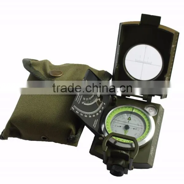 Metal Waterproof and Shockproof Compass Zinc Alloy Material Military Green photo-5
