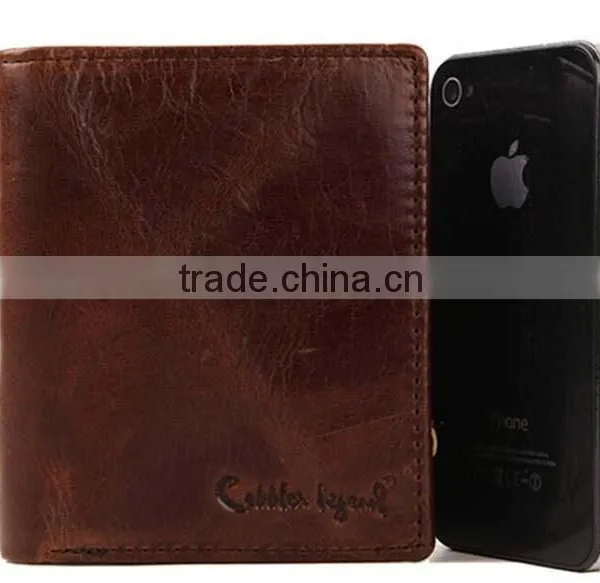 Top Grade Unique Design Handmade Genuine Leather Men's Rfid Wallet photo-2