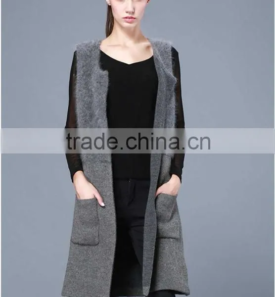 2016 Spring Europe Style High -end Faux Fur Vest photo-5