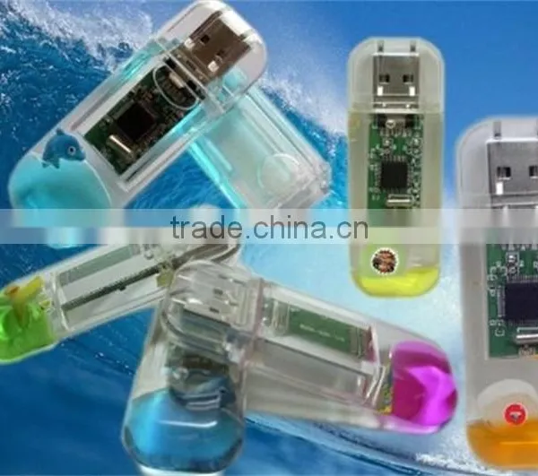 Aqua Usb Flash Disk Pen Drive With Customized Floater photo-5