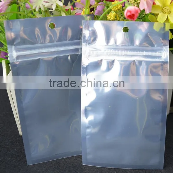 Food Grade One Side Clear and Another Side Aluminum Grocery Packaging Bags With Zipper