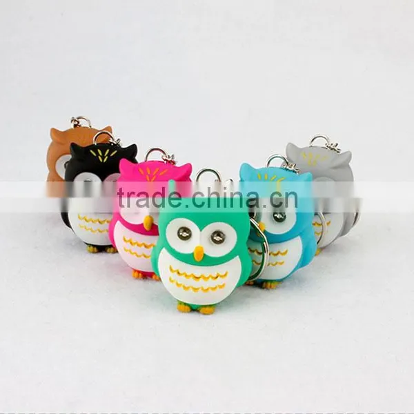 Plastic LED Owl Keychains With Sound photo-2