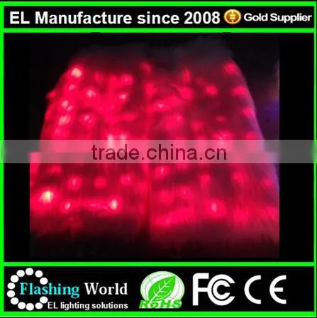Light Up White LED Furry Leg Warmers - Rave Costume Fluffies LED Fluffies photo-4