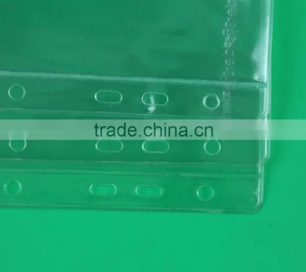 Clear Slider Zipper Bag With Punched Hole, Zip Lock Folder, PVC Pencil Case for Stationery photo-3