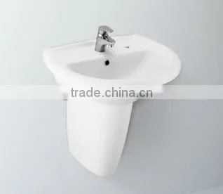 L800F Washbasin With Half Pedestal Sanitary Ware Ceramics Bathroom Design