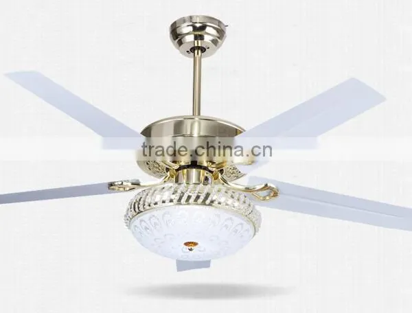 Modern White Gloden Ceiling Fan Light photo-2