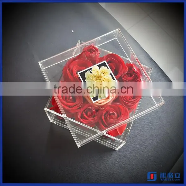Manufacturer Supplier Acrylic Rose Storage Box / Hot Sale Acrylic Flower Display Case photo-4