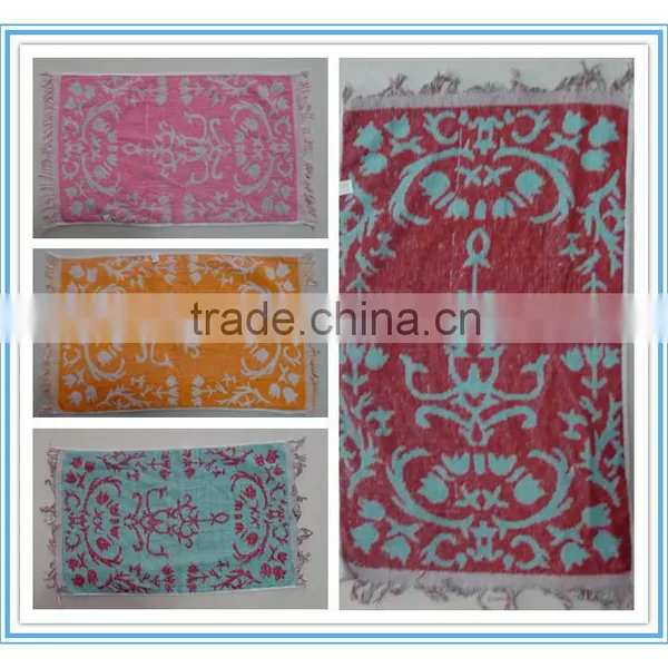 Cheap 100% Polyester Jacquard Yarn Dyed Good Morning Towel