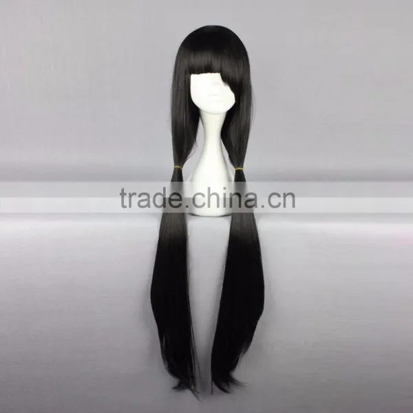New Pop Anime Cartoon 100cm Long Black DATE A LIVE Tokisaki Kurumi Cosplay Wig photo-2