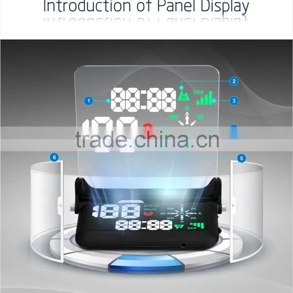 Car GPS HUD Head UP Display in Digital Display For Automotive, HUD GPS Navigation, CE/FCC/ROHS With High Quality photo-3