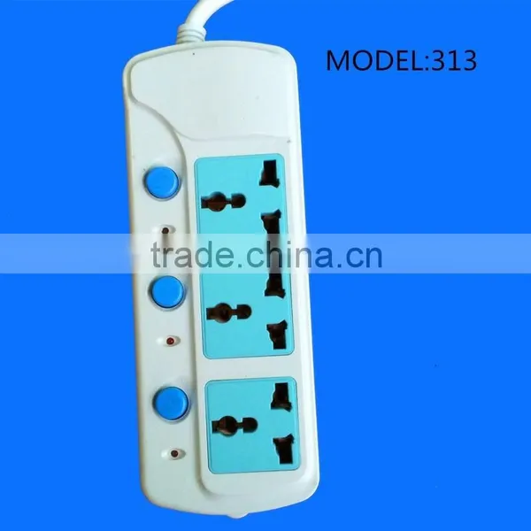 New Technology 3 Gang Electrical Power Extension Plug Universal Outlet Socket