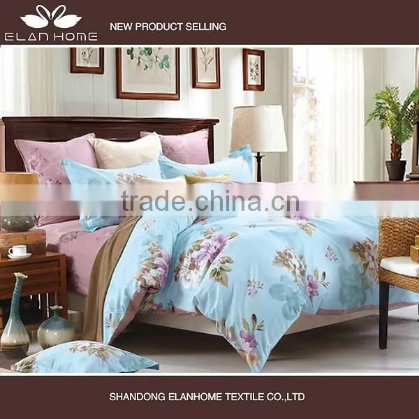 100% Cotton 128*68 40s*40s Pigment Printting Beautiful Bedding Set With Zipper photo-3