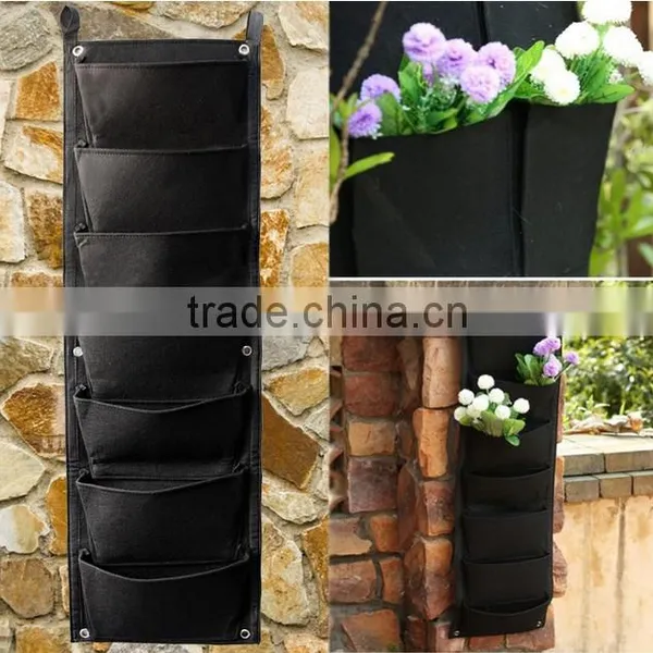 Garden Vertical Planter Multi Pocket Wall Mount Living Growing Bag Felt Indoor/Outdoor Pot