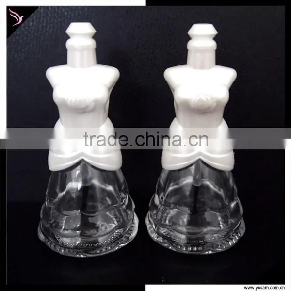 Empty Glass Nail Polish Bottle , Cosmetic Bottle , Large Bottle Nail Polish Bottle