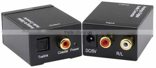 Analog to Digital Audio R/L to Toslink Coaxial Converter photo-3