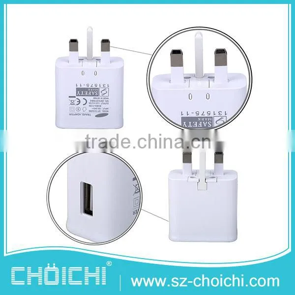 Hot Selling Universal EP-TA10UWE White Wall Charger UK 3pin Plug for Samsung photo-2