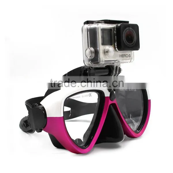 TELESIN Silicone Diving Glass With Detachable Screw Mount Diving Mask Scuba Snorkel Swimming Goggles For Sports Camera Go Pro photo-4