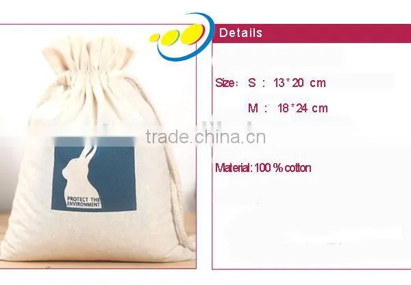 Wholesale Cotton Calico Dust Drawstring Bag With Custom Logo Quality Choice photo-5