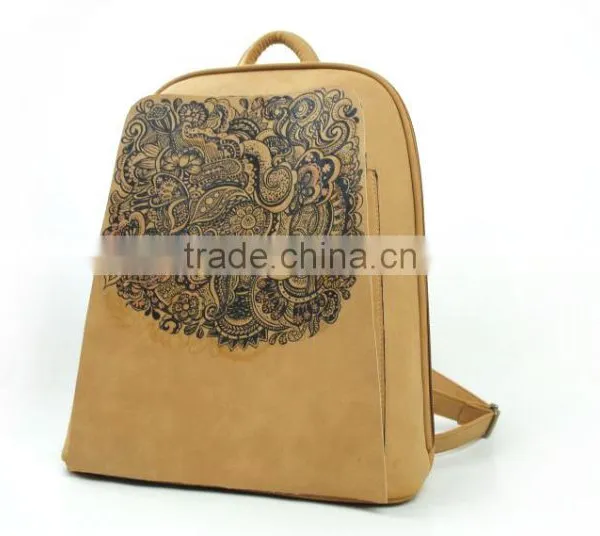 2016 best selling backpack customized pattern backpack canvas lady backpack