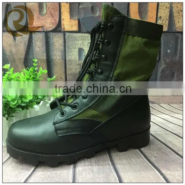 Genuine Leather Army Green Black Safety Jungle Boots photo-3