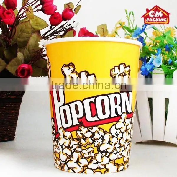 Hot Selling Disposable Paper Popcorn Buckets Printed Popcorn Buckets Custom Printed Paper Popcorn Buckets