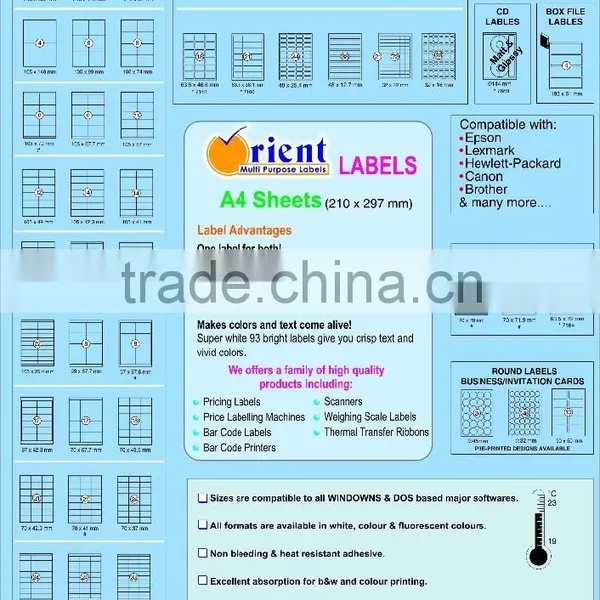 A4 Pre Cut Sheets Labels