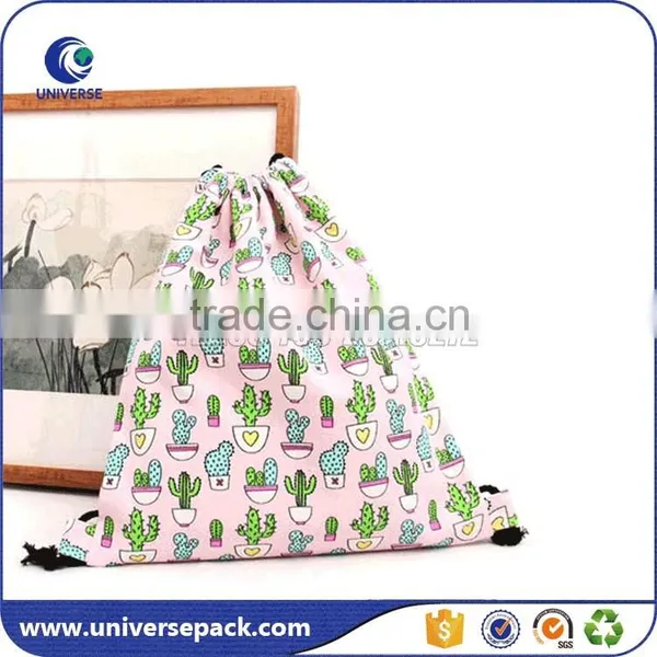 Custom Logo Cotton Canvas Backpack Bag photo-2