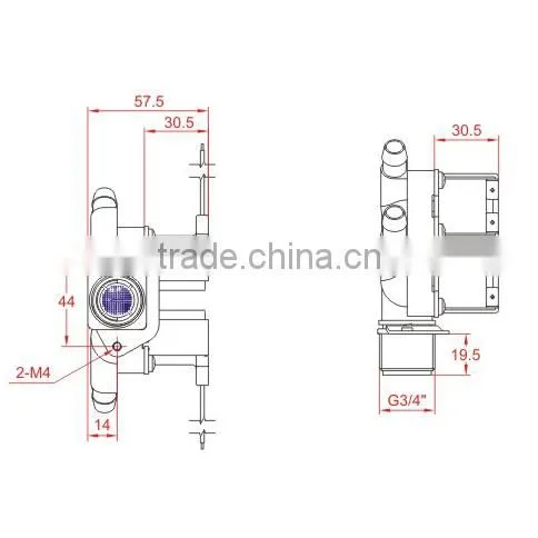 Sanitary Ware Water Multi-way Outlet Infrared Sanitary Four Output Water Solenoid Magnetic Valve photo-4