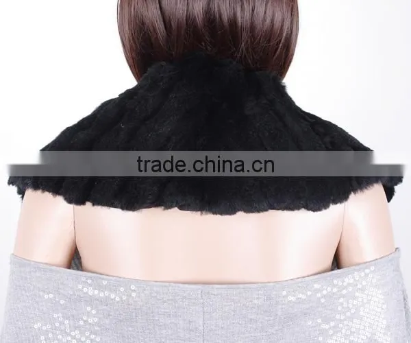 The Lastest Design Fur Scarf Shawl / Rex Rabbit Fur Scarf KZ150136 photo-3