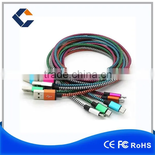 Top Selling New Design Woven Type USB Data Cable for Android Smartphone photo-3
