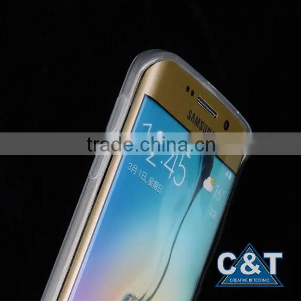 C&T Crystal TPU Cover Flower Clear Silicone Case for Samsung Galaxy S7 Edge photo-5
