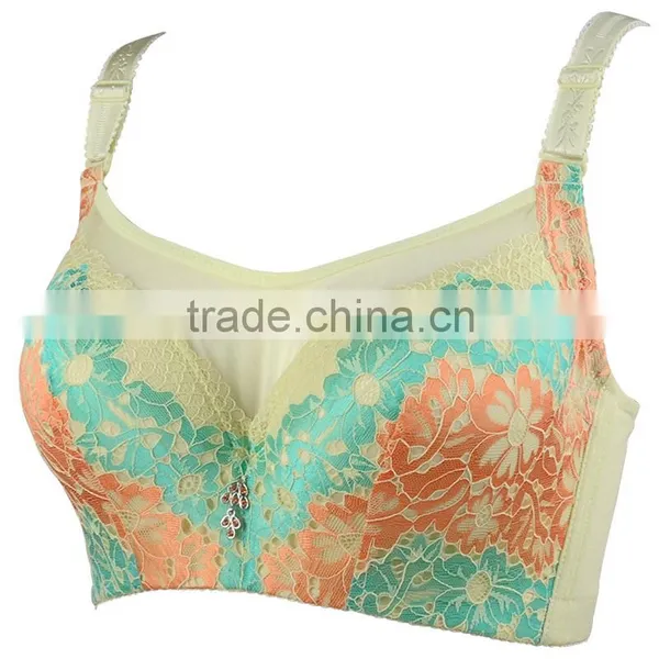 Multi Color Full Cup Pad Women Brassiere Underwear Big Size 80 85 90 95 100 C D Bras Sexy Bras photo-5