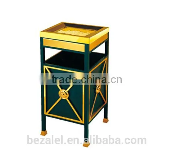 Stylish Lobby Peel Barrels of High-grade Titanium Block Ash Barrels Hotel Garbage Bin Garbage Trash Creative Garbage Cabinet