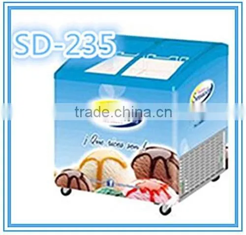 Commercial Ice Cream Freezer Sliding Glass Door Chest Ice Cream Display Refrigerator photo-3