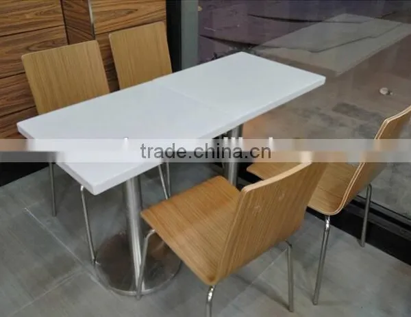 Marble Top Dining Table for Restaurant,Acrylic Soid Surface Tables and Chairs photo-3
