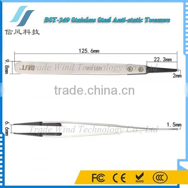 BST-249 Highly Precise Stainless Steel Anti-static Tweezers photo-2
