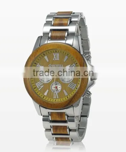 2016 Top Bamboo Watch Stainless Steel Wood Watch