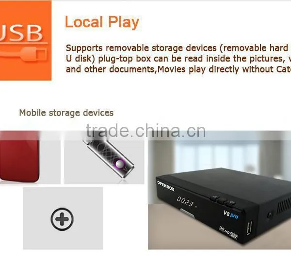 Manufacture HD Set Top Box Openbox V8 Pro hd Decoder in 1080P DVB-S2&T2&C Twin Tuner 4k Google tv Box Satellite Receiver photo-4