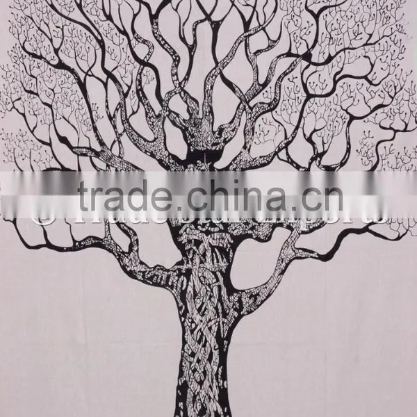 Tree Of Life Wall Art Bohemian Indian Cotton Wall Hangings Gypsy Tapestry photo-3
