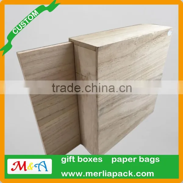 NEW MEDIUM SLIDE TOP WOOD STORAGE BOX SLIDING UNFINISHED PINE WOOD BOX 10''X8''X3'' photo-3