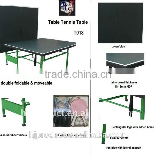 High Quality Economic Factory Promotion 18mm MDF Standard Size Moveable Foldable Table Tennis Table photo-3