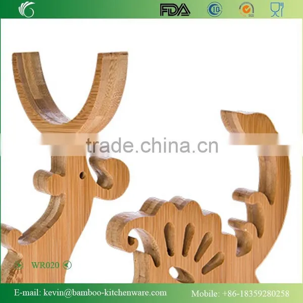 WR020/Folding Bamboo Wine Rack Woodwine Bottle Display Rack OEM Novelty Wine Rack Manufacturer photo-4