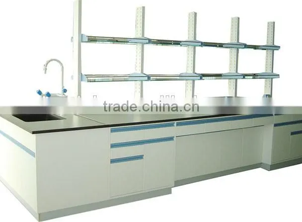 Bench Mounted Lab Reagent Shelf in Laboratory Furniture and Dental Lab Work Bench photo-4