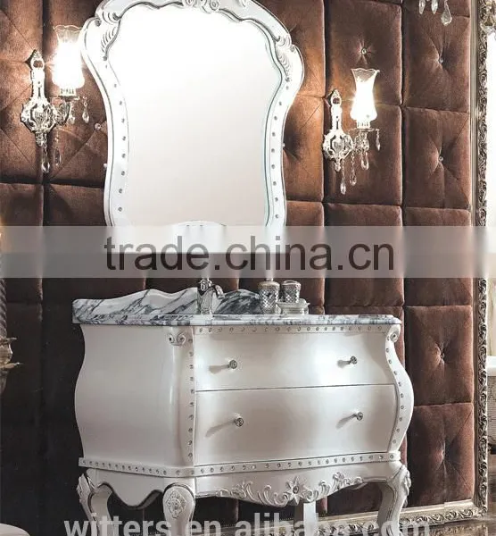 Wholesale Classic Wood Furniture for Handmade Wood Bathroom Cabinets Small Drawer WTS350 photo-4